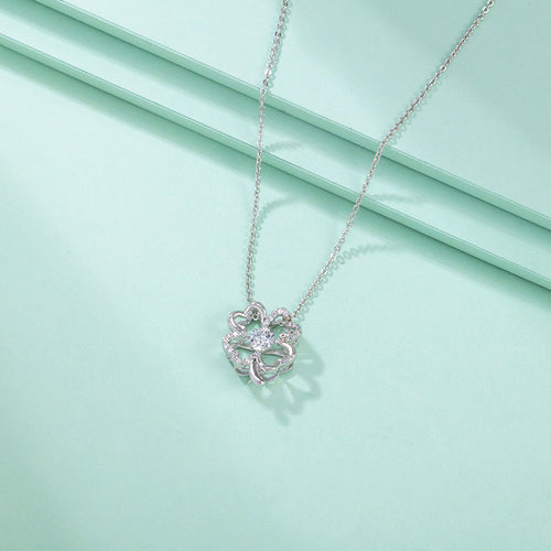 Lucky four-leaf clover necklace