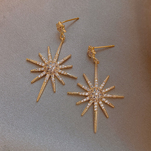 Diamond star earrings