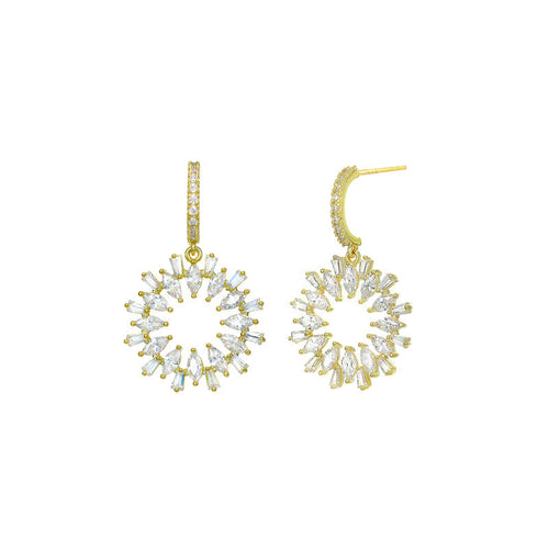 Fashion Hao Shi Ice Flower Earrings