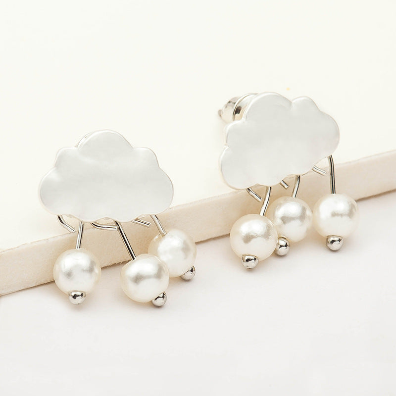 Pearl cloud earrings