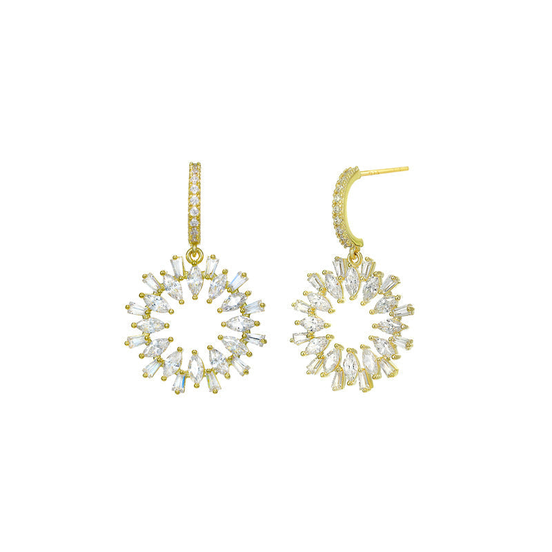 Fashion Hao Shi Ice Flower Earrings