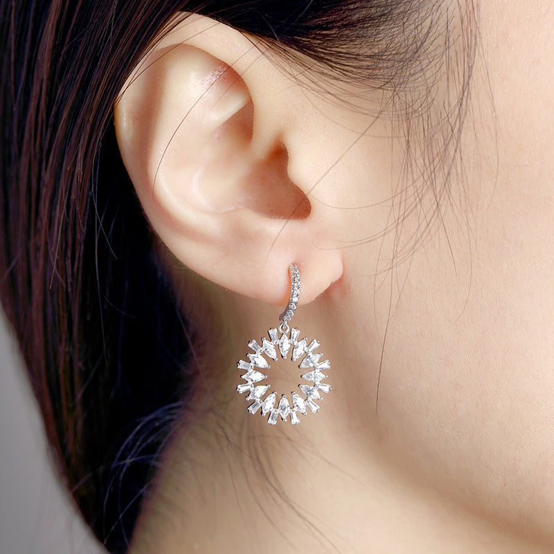 Fashion Hao Shi Ice Flower Earrings