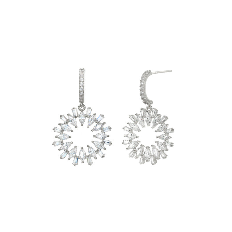 Fashion Hao Shi Ice Flower Earrings
