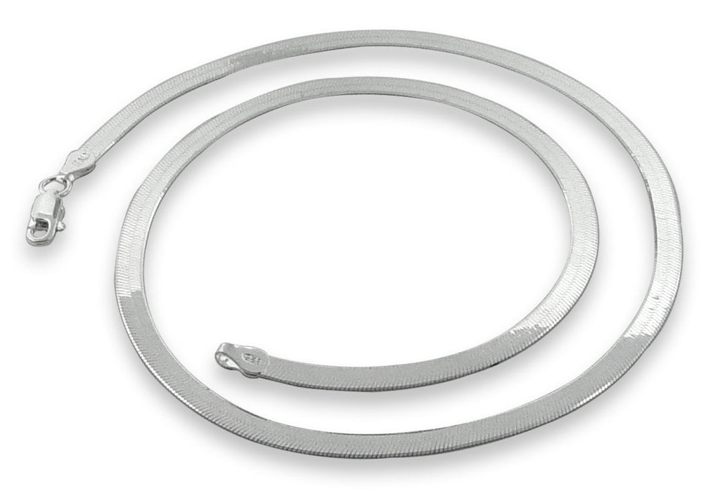 Sterling Silver 9" Magic Herringbone Chain Bracelet/Anklet - 3.2MM