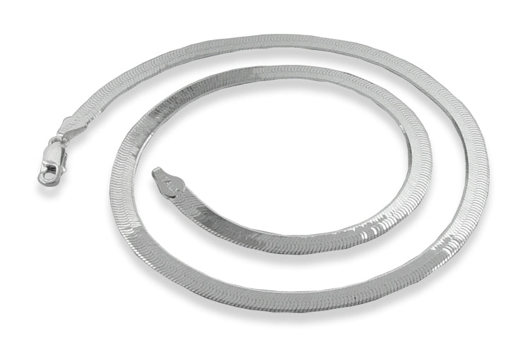Sterling Silver 9" Magic Herringbone Chain Bracelet/Anklet - 4.5MM