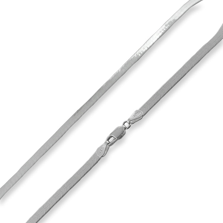 Sterling Silver 9" Magic Herringbone Chain Bracelet/Anklet - 4.5MM