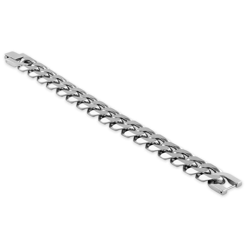 Stainless Steel Thick Curb Link Bracelet