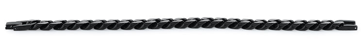 Stainless Steel Curb IP Black Link Bracelet