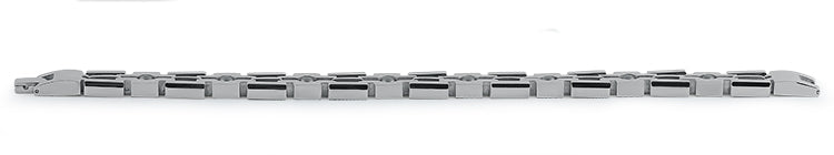 Stainless Steel Beaded Cross Link Bracelet