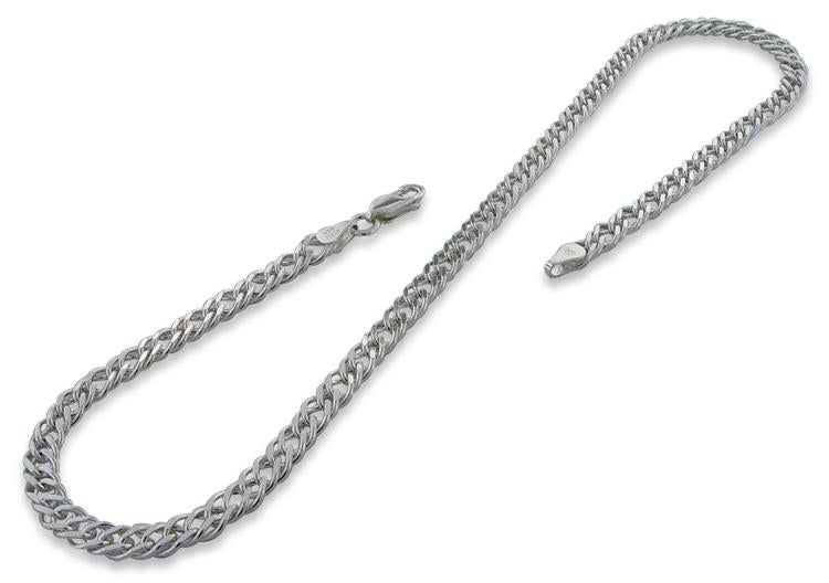 Sterling Silver 8" Rombo Chain Bracelet - 6.5mm