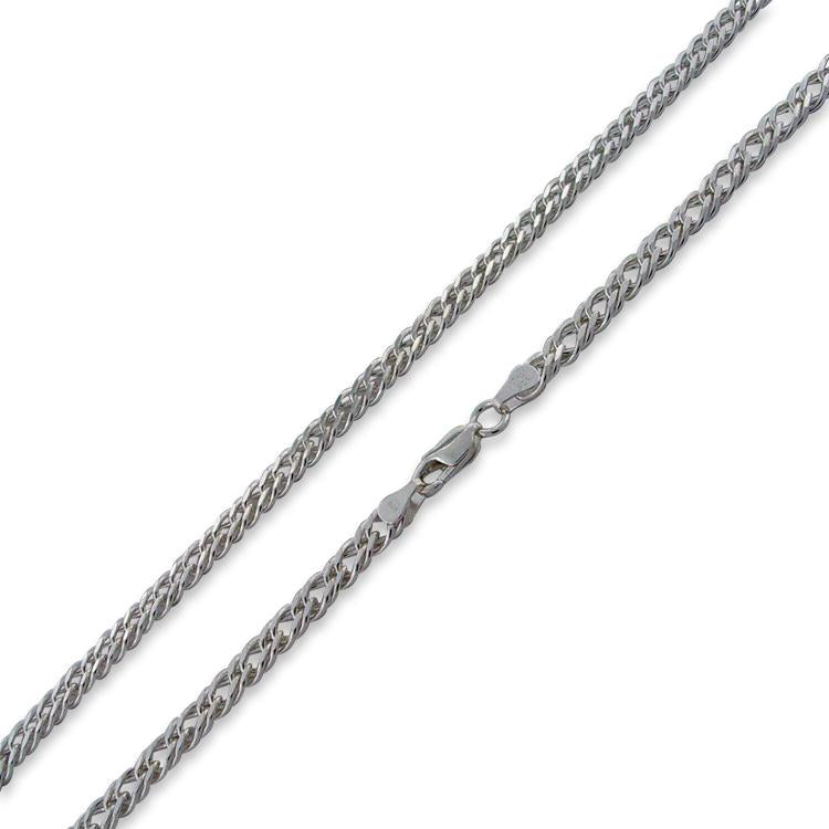 Sterling Silver 8" Rombo Chain Bracelet - 6.5mm