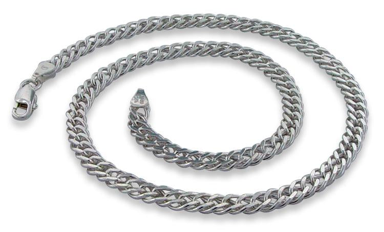 Sterling Silver 8" Rombo Chain Bracelet - 6.5mm