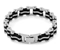 Stainless Steel Biker Black Bracelet