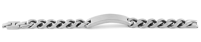 Stainless Steel ID Reptile Curb Link Bracelet
