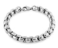 Stainless Steel Rounded Box Link Bracelet