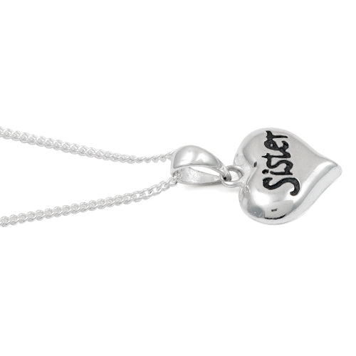 Sterling Silver "Sister" Charm Necklace